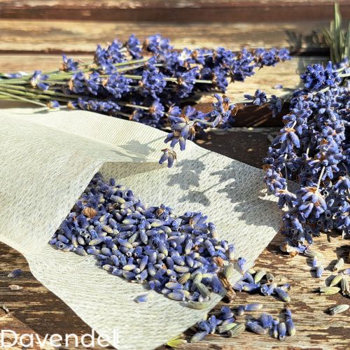 Lavendelteebeutel mit Lavendelblüten Lavendel